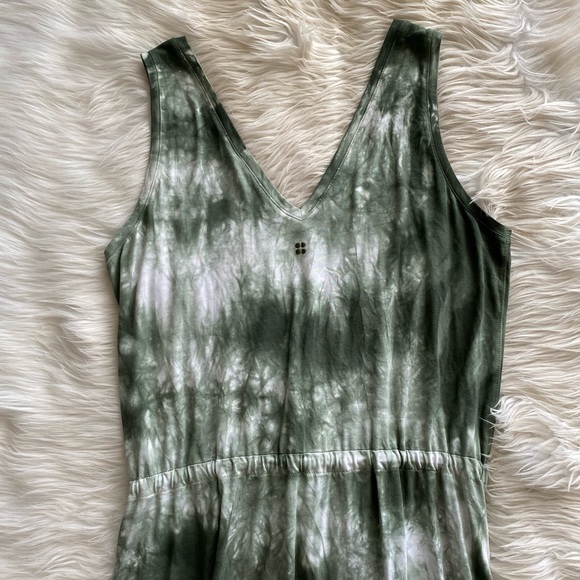 Sweaty Betty Tie Dye Green Drop Waist Athleisure Dress - Picture 7 of 10